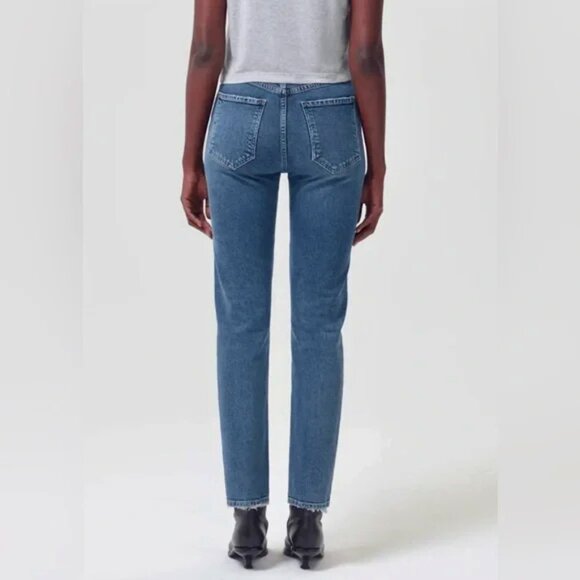 NWT Agolde Riley Long High Rise Straight Jeans Cypher Size 26 - Picture 2 of 14
